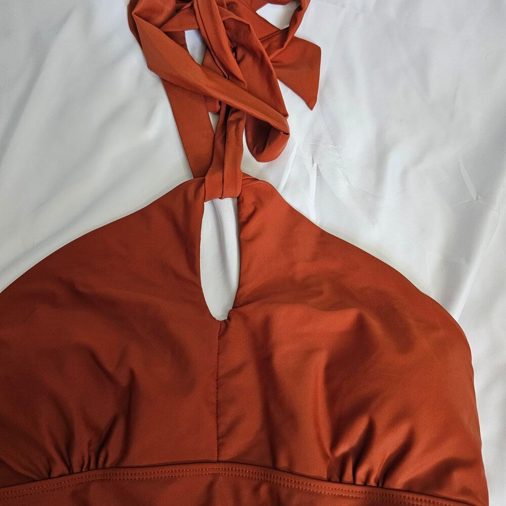 NWOT Keyhole Rust Tankini‎ size 6 Swim Top - Picture 2 of 3